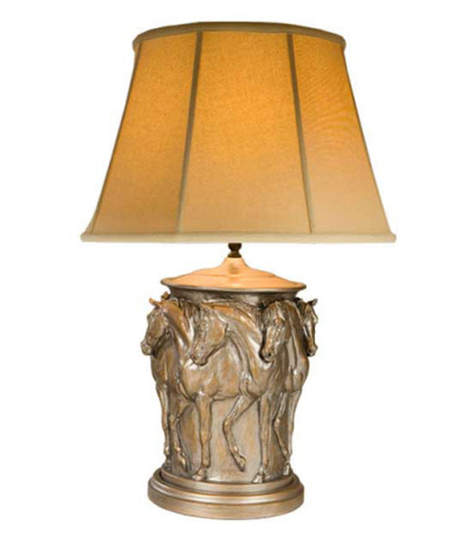 7 Prancing Horses Vase Lamp