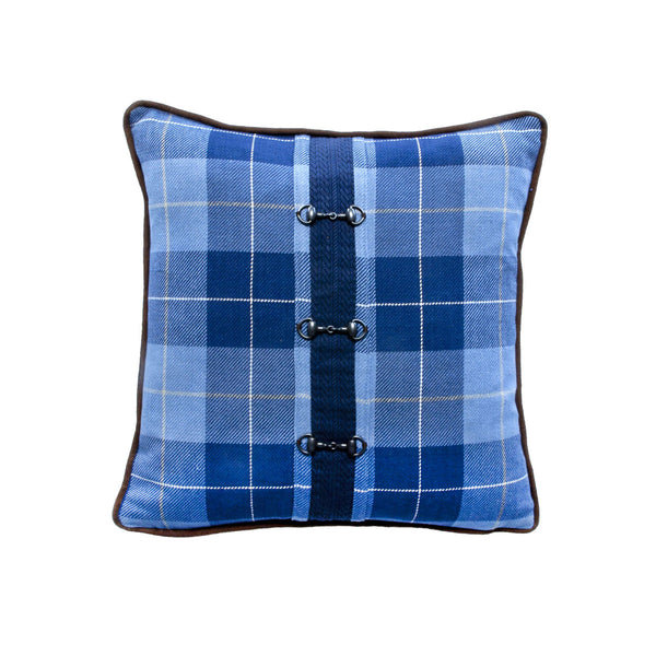 Hempstead Cobalt Snaffle Bit Pillow