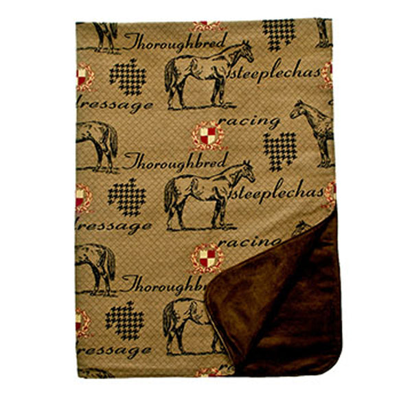 Thoroughbred Foxhunt Throw, Lined